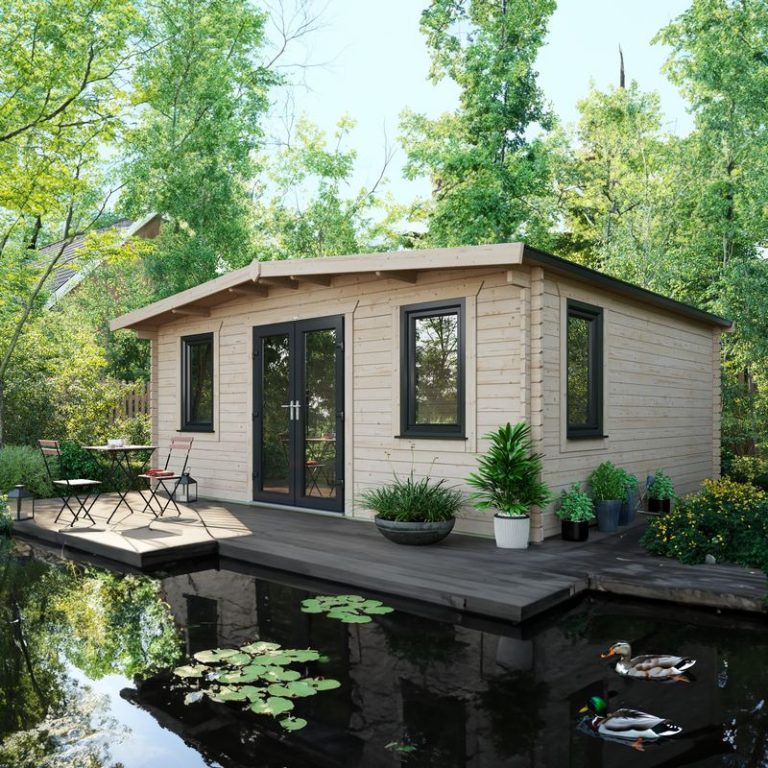 Oren 16' x 18' Marquess Log Cabin - 44mm