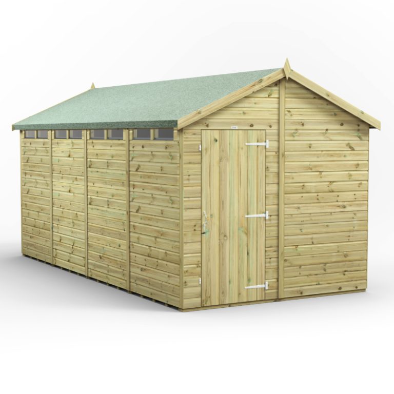 Oren 16' x 8' Premium Shiplap Modular Custom Apex Security Shed