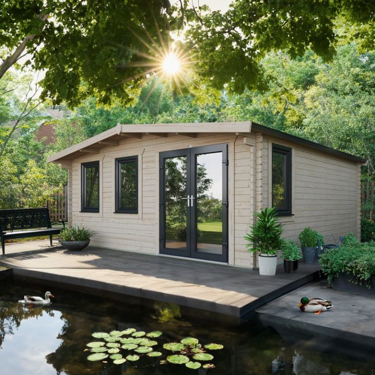 Oren 18' x 18' Marquess Log Cabin - 44mm