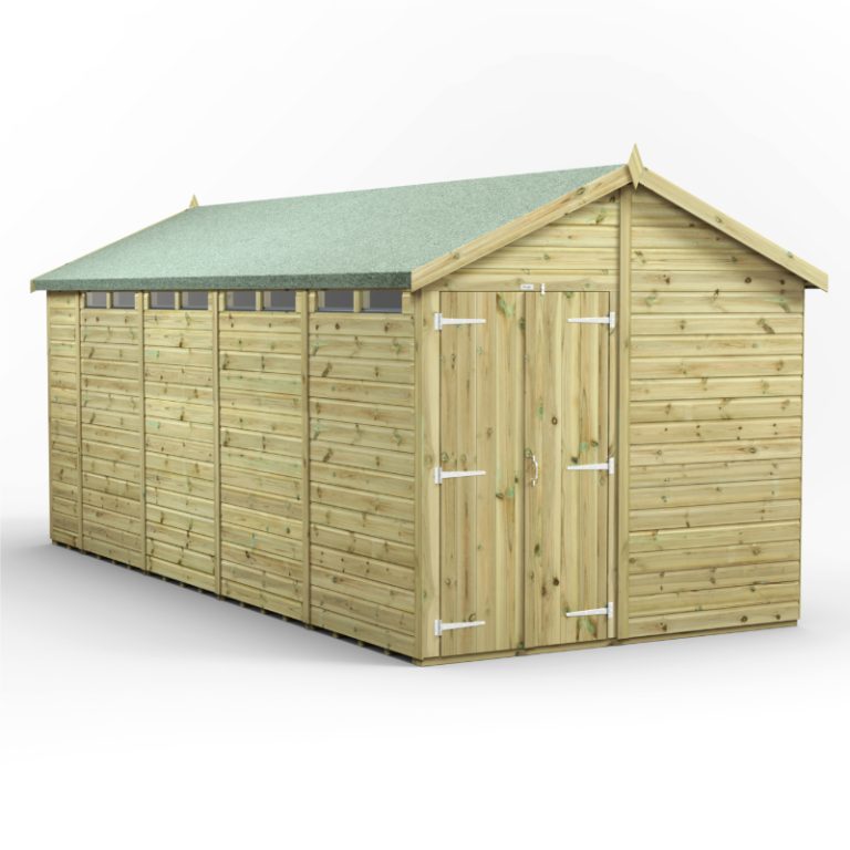 Oren 18' x 8' Premium Shiplap Modular Custom Apex Security Shed