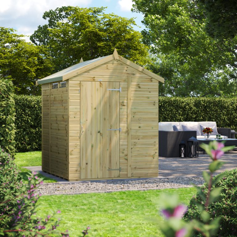 Oren 6' x 6' Premium Shiplap Modular Custom Apex Security Shed