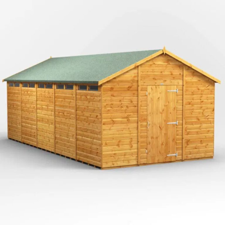Oren 20' x 10' Shiplap Modular Custom Security Apex Shed
