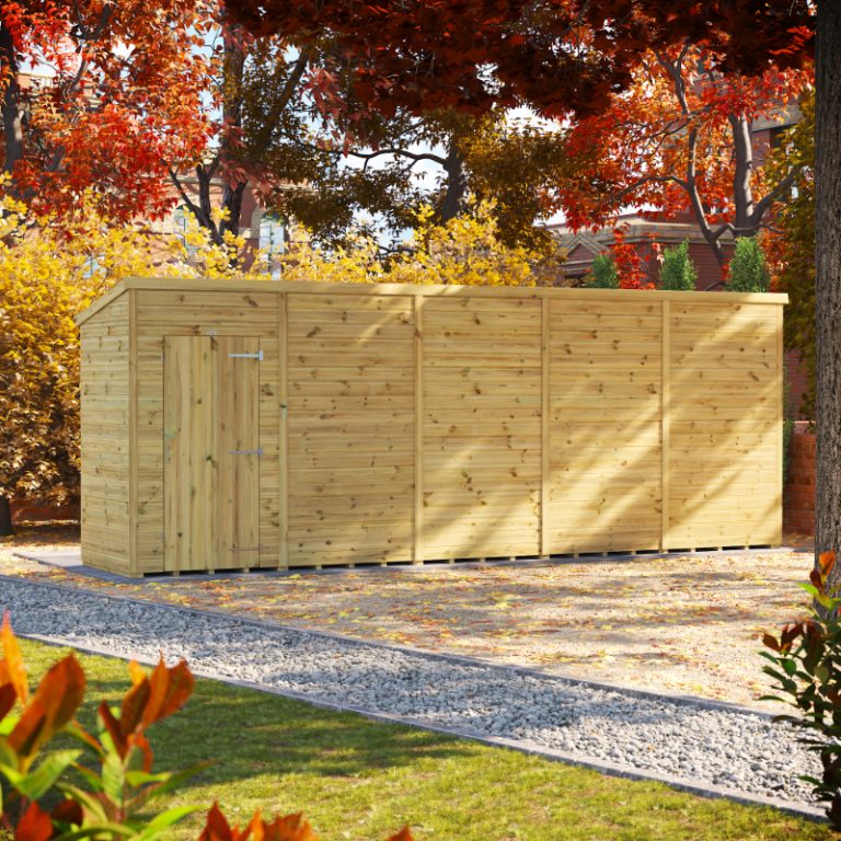 Oren 20' x 4' Premium Shiplap Modular Custom Pent Shed
