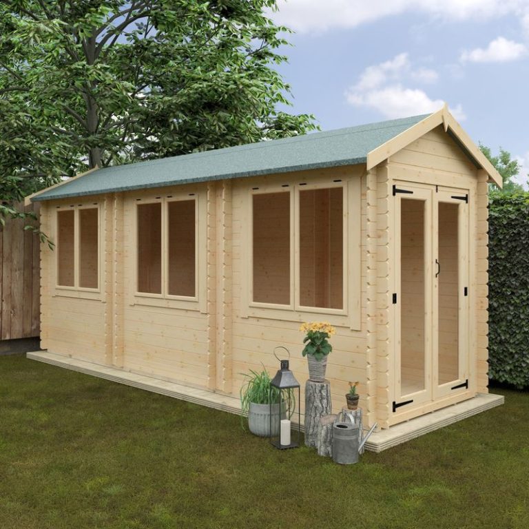 Redlands 6' x 18' Pebble Log Cabin