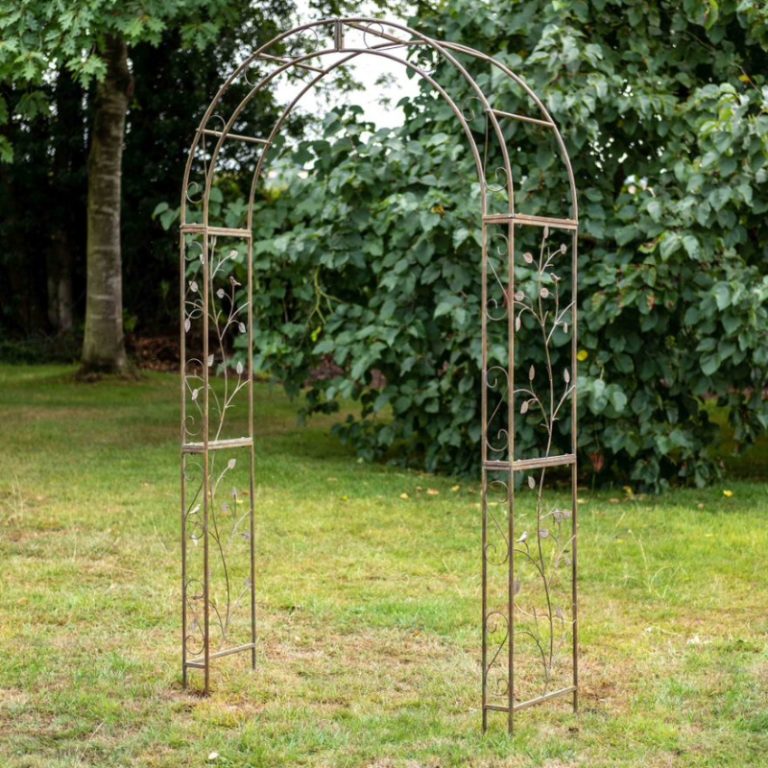 Osbourne Kilminster Metal Garden Arch - Rusty