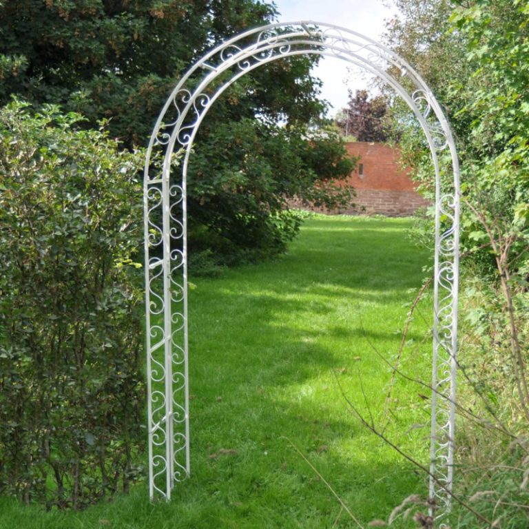 Osbourne Lennox Metal Garden Arch - Cream