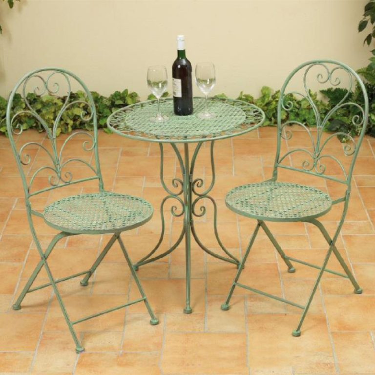 Osbourne Stanley 2 Seater Metal Round Bistro Set - Green