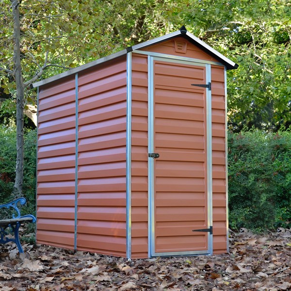 Palram - Canopia 4' x 6' Skylight Plastic Amber Shed