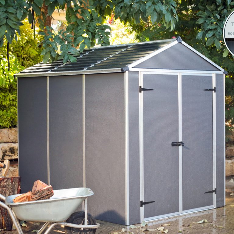 Palram - Canopia 6' x 8' Rubicon Plastic Dark Grey Shed