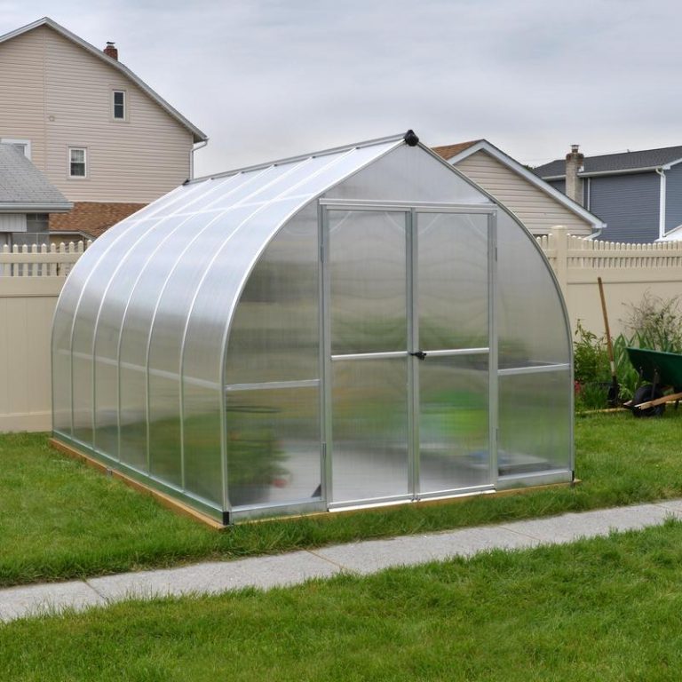 Palram - Canopia 8' x 12' Bella Silver Polycarbonate Greenhouse