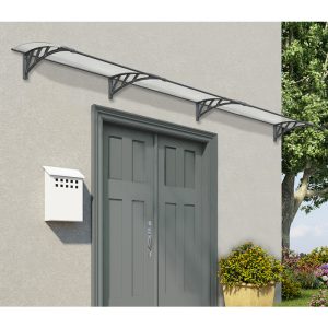 Palram - Canopia Large Grey Twinwall Doorway Canopy