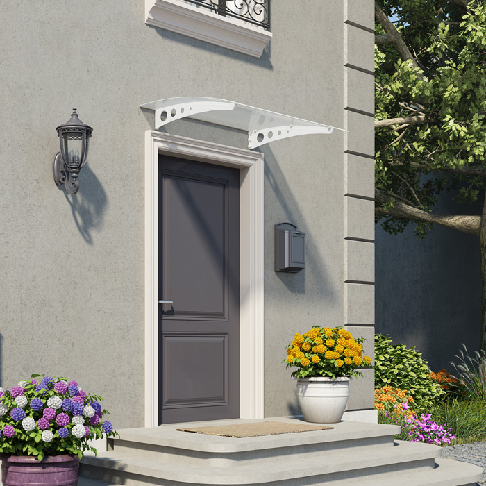 Palram - Canopia Small White Twinwall Doorway Canopy