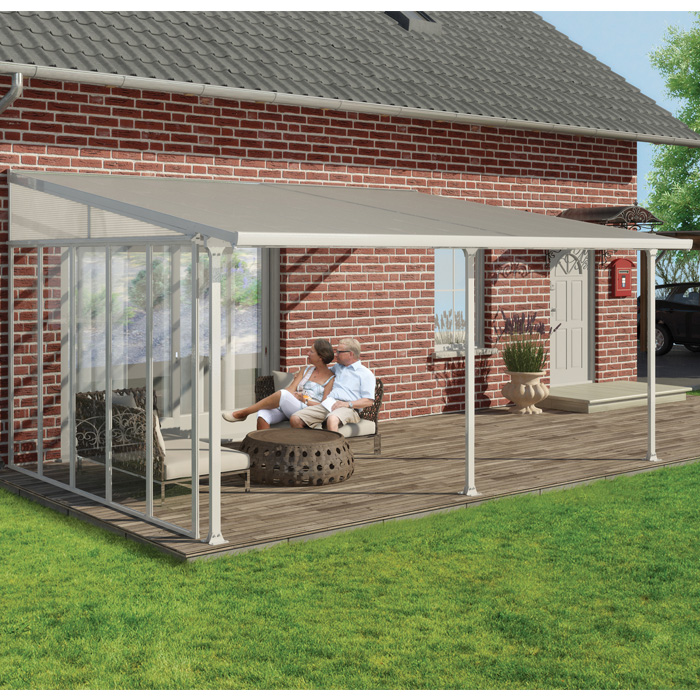 Palram - Canopia Small White Patio Canopy