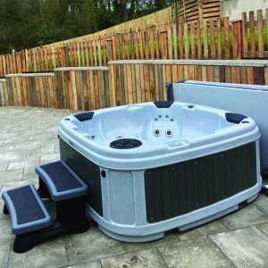 Rotospa DuraSpa S380 5-6 Person Luxury Spa Hot Tub with 8.8kw Air Sourced Heat Pump - Light Grey