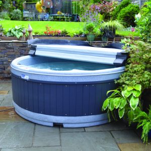 Rotospa Orbis 4-5 Person Circular Spa Hot Tub with 8.8kw Air Sourced Heat Pump - Light Grey