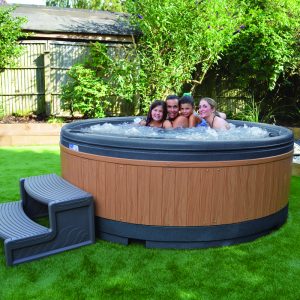 Rotospa Quatro 5-6 Person Circular Spa Hot Tub - Dark Grey