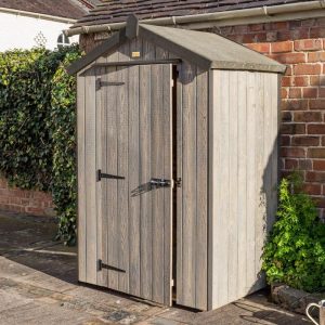 Rowlinson Heritage 4' x 3' Windowless Apex Shed - Grey