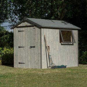 Rowlinson Heritage 4' x 6' Apex Shed - Grey