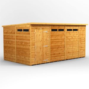 Oren 14' x 8' Shiplap Modular Custom Pent Security Shed