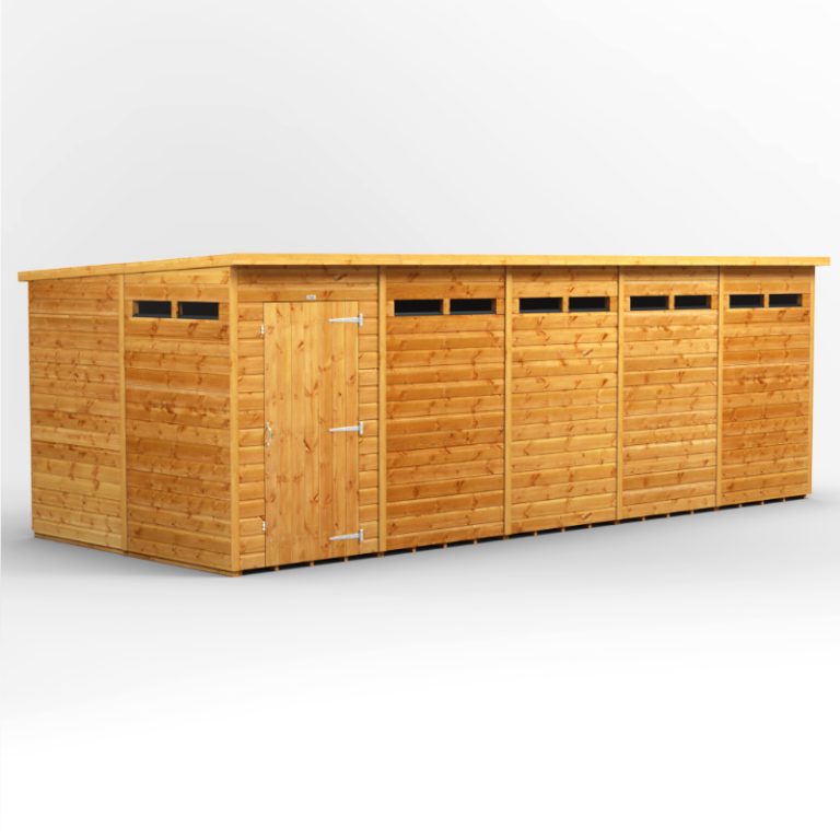 Oren 20' x 8' Shiplap Modular Custom Pent Security Shed