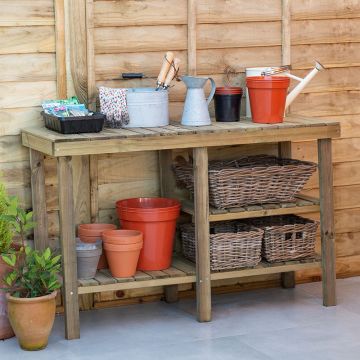 Forest Shed and Garage Wooden Workbench 3'11 x 1'4 (1.2m x 0.4m)