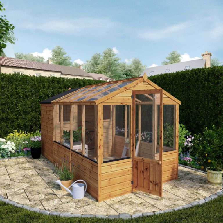 Adley 6' x 12' Budget Shiplap Greenhouse With a Shed