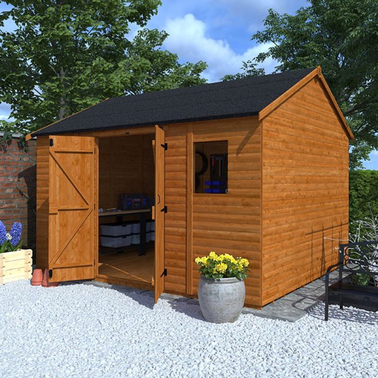 12'x10' Tiger Loglap Workman Apex Shed - Garden Workshop Sheds - Whichshed.co.uk