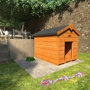 4'x3' Shiplap Wooden Dog Kennel - Outdoor Wooden Pet House For Garden - Tiger Sheds