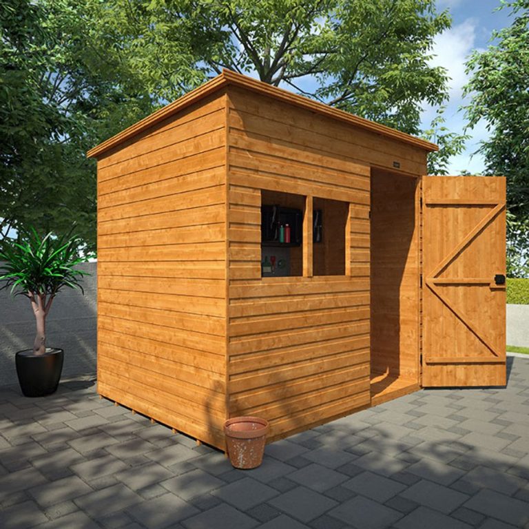 8'x6' Tiger Shiplap Extra High Pent - Whichshed.co.uk