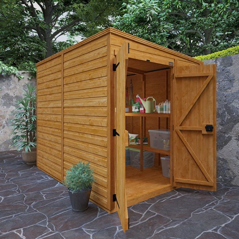 12'x6' Tigerflex Shiplap Pent Windowless Double Door Shed - Whichshed.co.uk