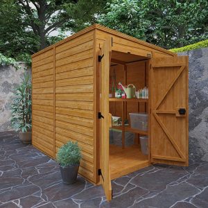 8'x4' Tigerflex Shiplap Pent Windowless Double Door Shed - Whichshed.co.uk