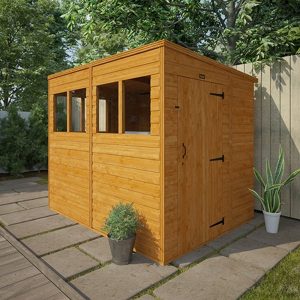 8'x6' Sunlit Pent Shed (Extra Windows) - Custom Garden Sheds - TigerFlex Fast Delivery - Whichshed.co.uk