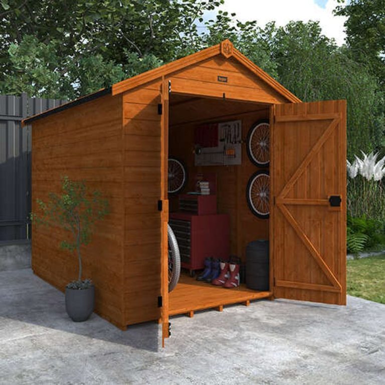 7'x5' Tiger Shiplap Windowless Apex Double Door Shed - Wooden Shiplap Sheds - Whichshed.co.uk