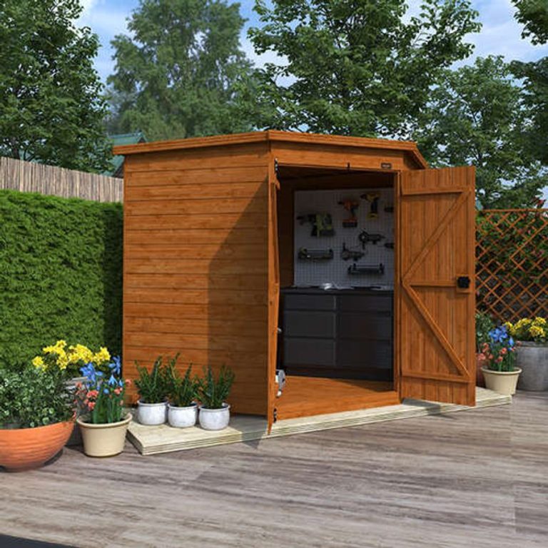 8'x8' Tiger Windowless Corner Shed - Wooden Corner Garden Sheds - Whichshed.co.uk