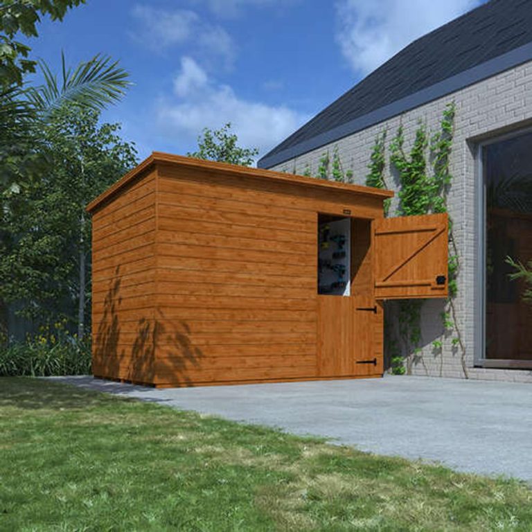 10'x6' Tiger Shiplap Windowless Pent Stable Door - Wooden Shiplap Sheds - Whichshed.co.uk