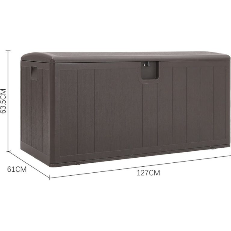 127CM Wide Lockable Waterproof Rattan Outdoor Storage Box