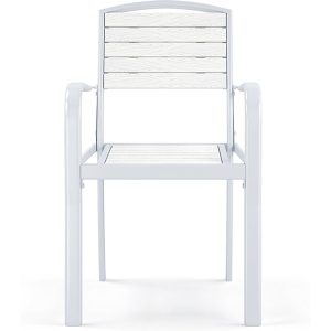 Wood Plastic Composite Outdoor Dining Armchairs Set of 4