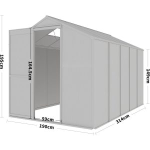 White Framed Garden Greenhouse with Vent