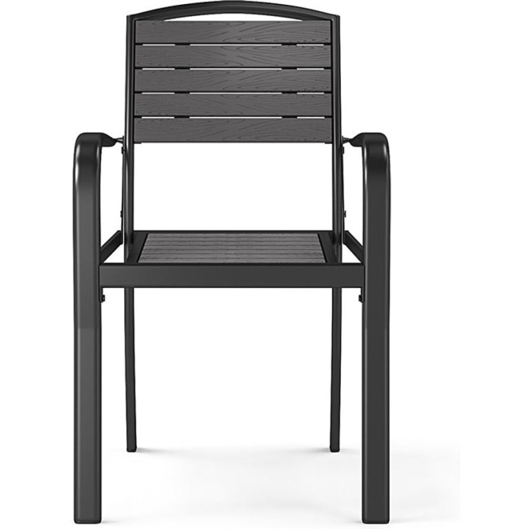 Wood Plastic Composite Outdoor Dining Armchairs Set of 4