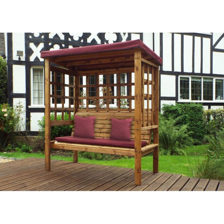 Charles Taylor Bramham 3 Seater Arbour - Burgundy
