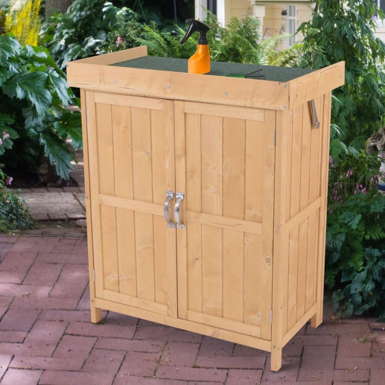 Outsunny Outdoor Garden Storage Shed  - Burlywood