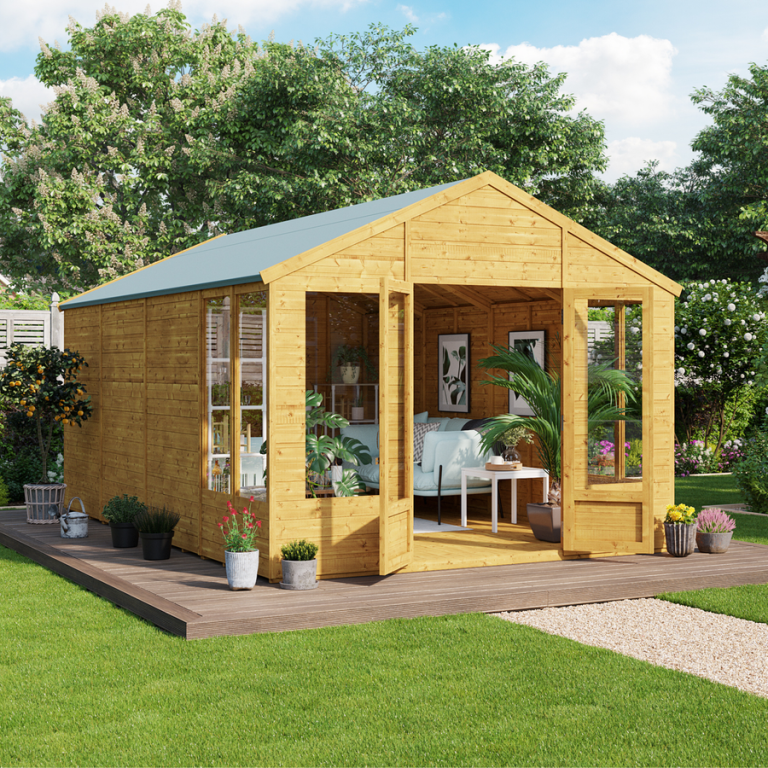 Holly Tongue and Groove Apex Summerhouse  - Wooden / No / 16x10 ft