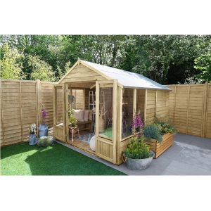 Oakley Overlap Apex Summerhouse  - With Base / 8x10 / Installation Included
