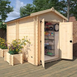 18 x 6 The Elysia Log Cabins - 19mm Log Cabin - Whichshed.co.uk