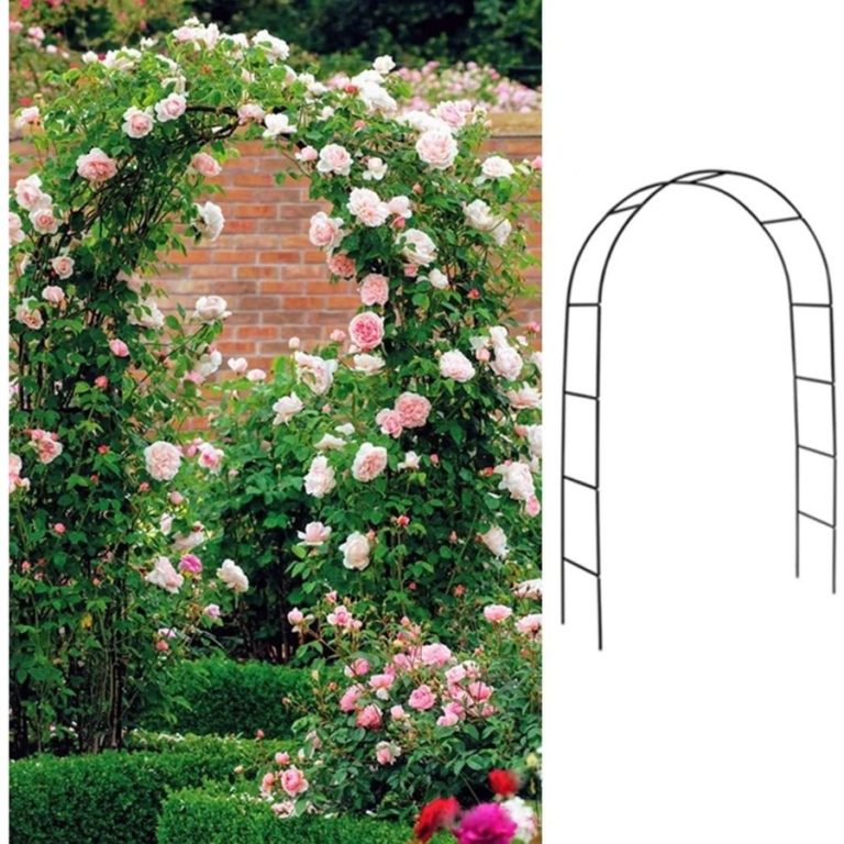 Metal Garden Arbor Arch Steel Frame  - Green