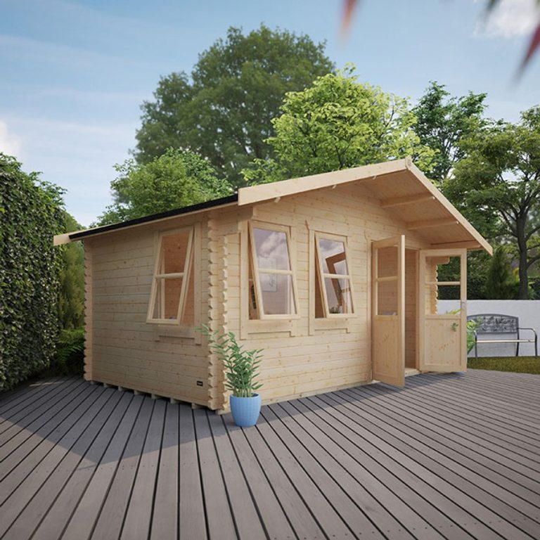 Garden Office - 10'x16' The Zeta 44mm Log Cabin - Whichshed.co.uk