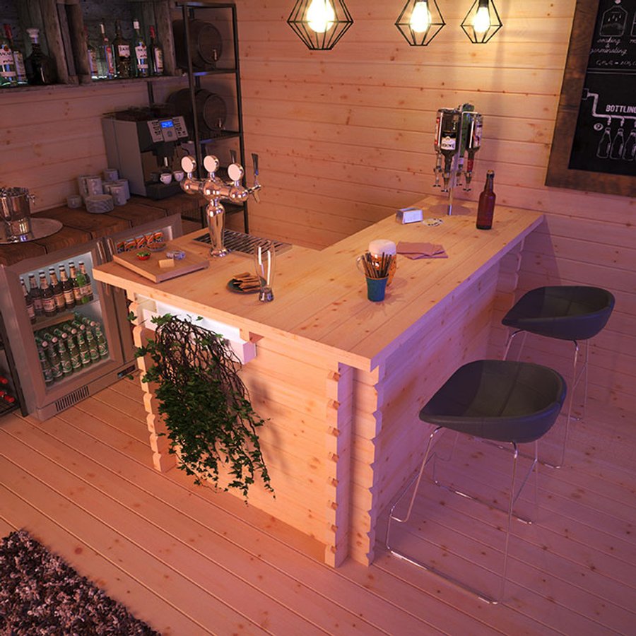 Catchy Summerhouse Bar 44mm - Garden Bar Suitable For Sheds ...