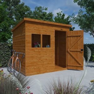 8'x8' Tiger Shiplap Extra High Pent - Heavy Duty Framing - Whichshed.co.uk