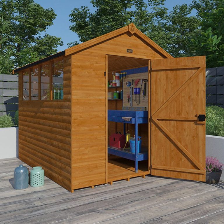 12'x8' Tiger Loglap Apex Shed - Wooden Loglap Sheds - Whichshed.co.uk