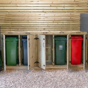 Garden Village Quintet Wheelie Bin Store - Combi